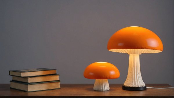Lampe champignon vintage orange "original" | la lampe champignon, l'élégance rétro à prix doux